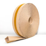 A roll of flat cardboard tubing